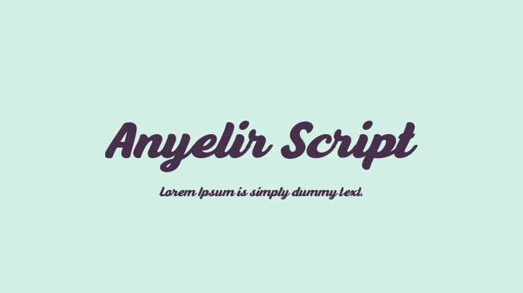 Anyelir Script Font