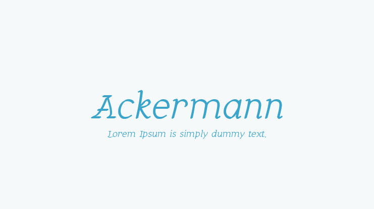 Ackermann Font