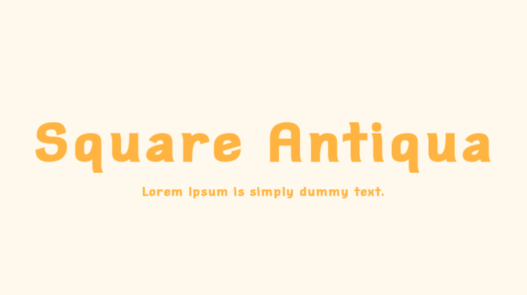 Square Antiqua Font Family