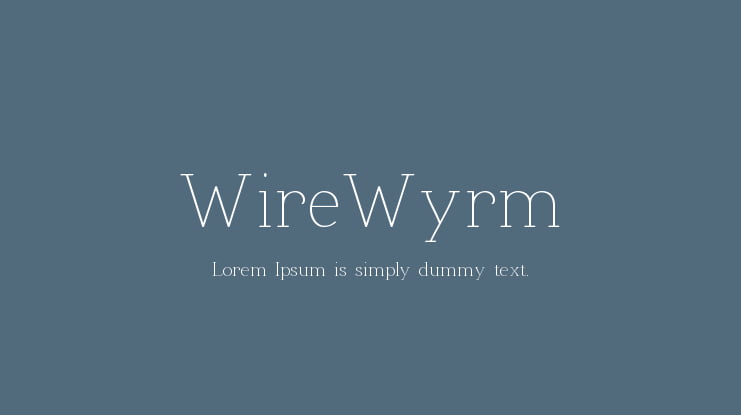 WireWyrm Font Family