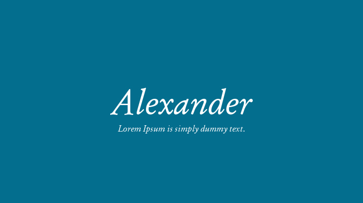 Alexander Font