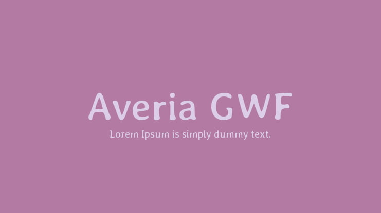 Averia GWF Font Family