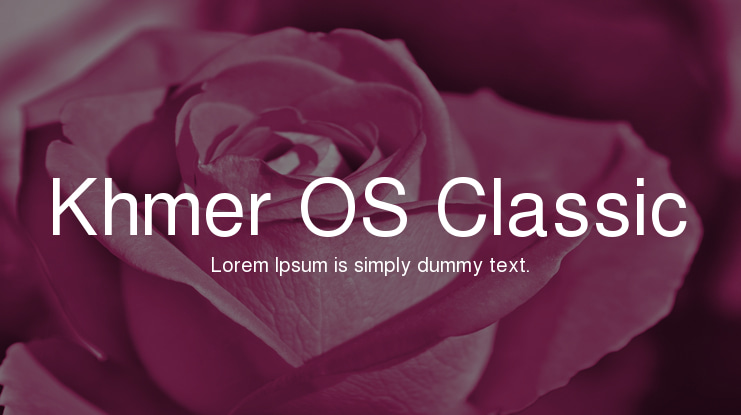 Khmer OS Classic Font