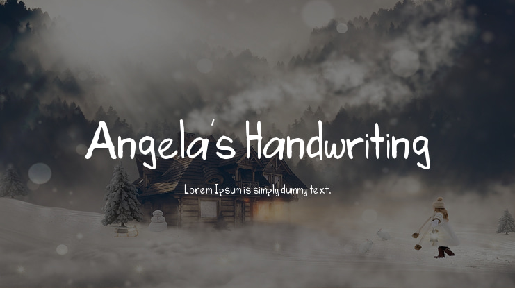 Angela's Handwriting Font