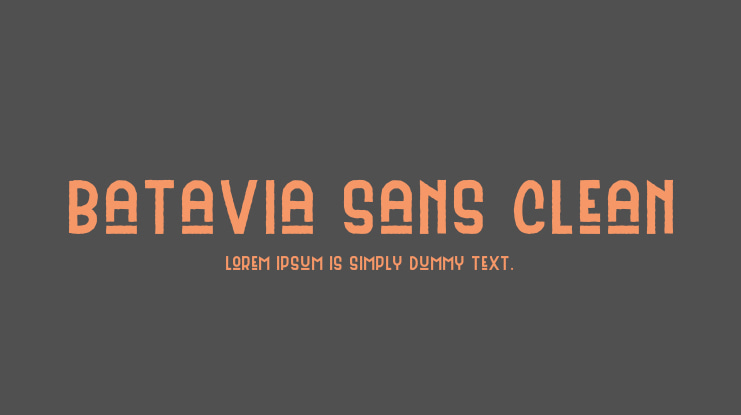 Batavia Sans Clean Font