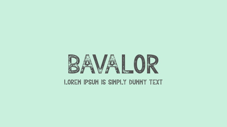 Bavalor Font
