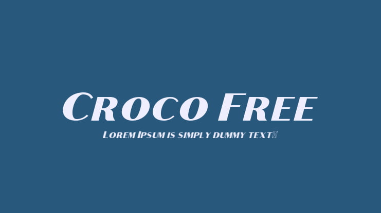 Croco Free Font Family