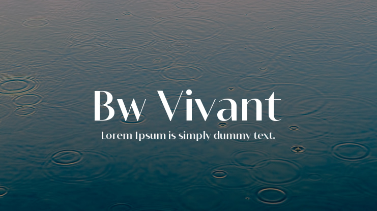 Bw Vivant Font Family
