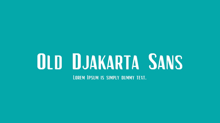 Old Djakarta Sans Font