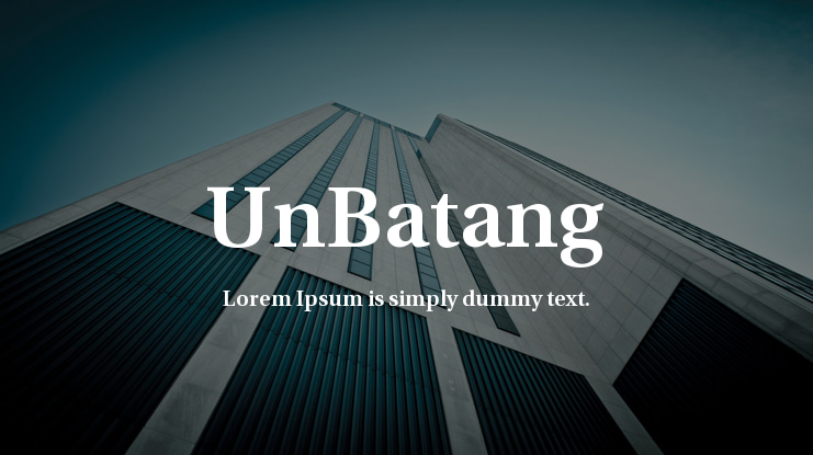 UnBatang Font Family