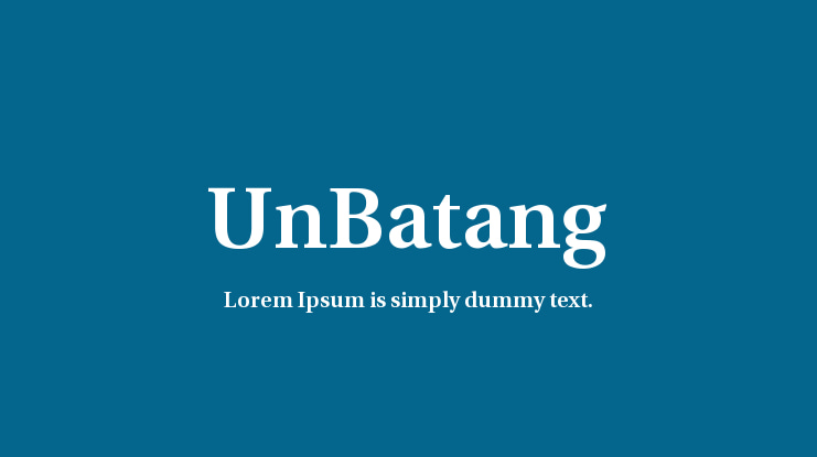 UnBatang Font Family