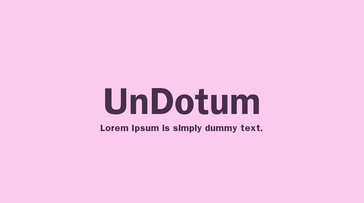 UnDotum Font Family