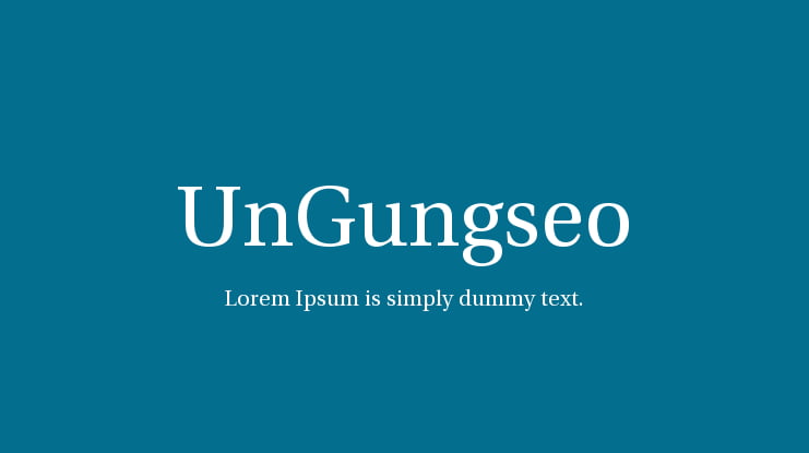UnGungseo Font