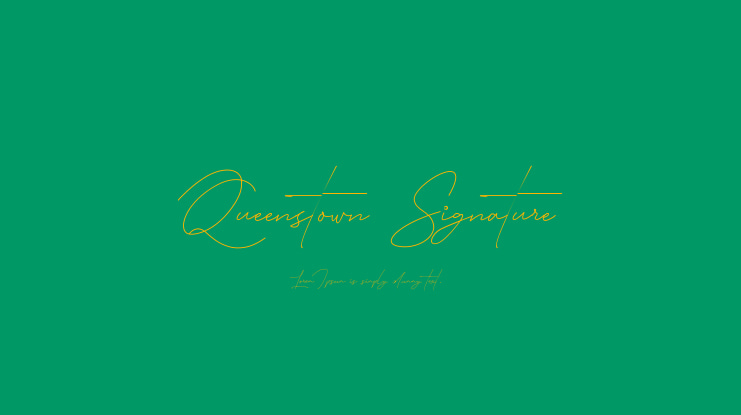 Queenstown Signature Font