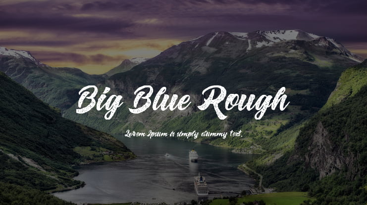 Big Blue Rough Font