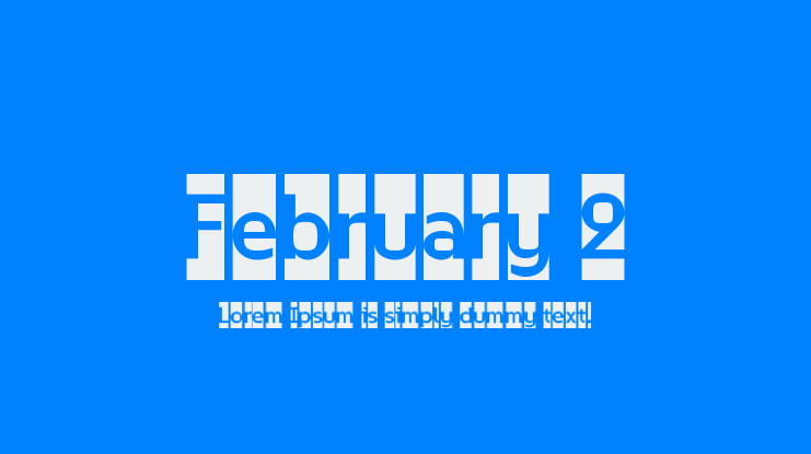 February 2 Font Family