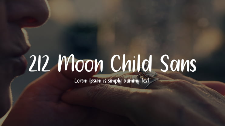 212 Moon Child Sans Font