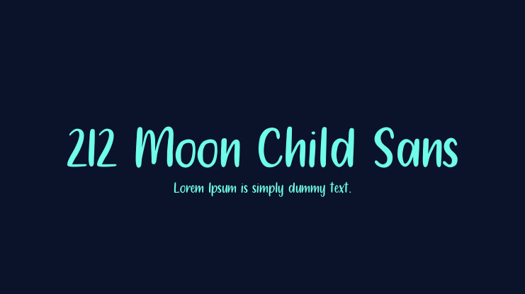 212 Moon Child Sans Font