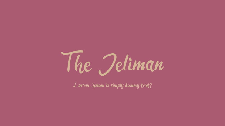The Jeliman Font
