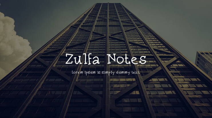 Zulfa Notes Font