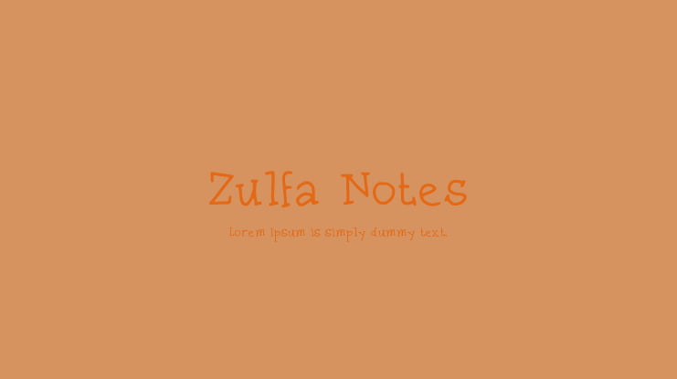 Zulfa Notes Font