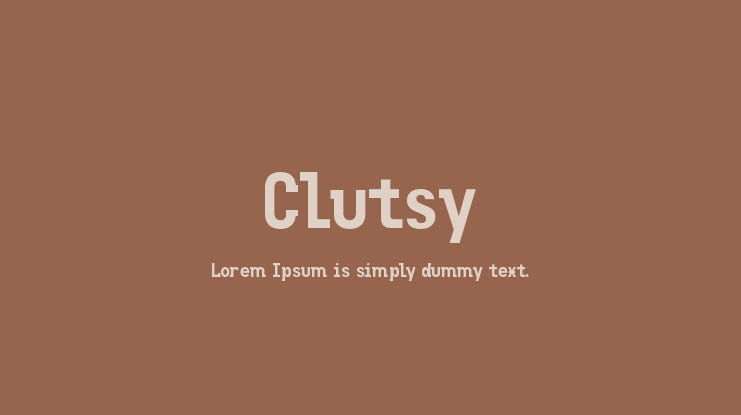 Clutsy Font