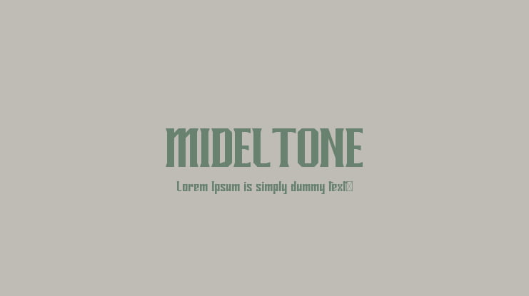 MIDELTONE Font