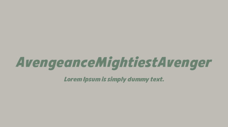 AvengeanceMightiestAvenger Font