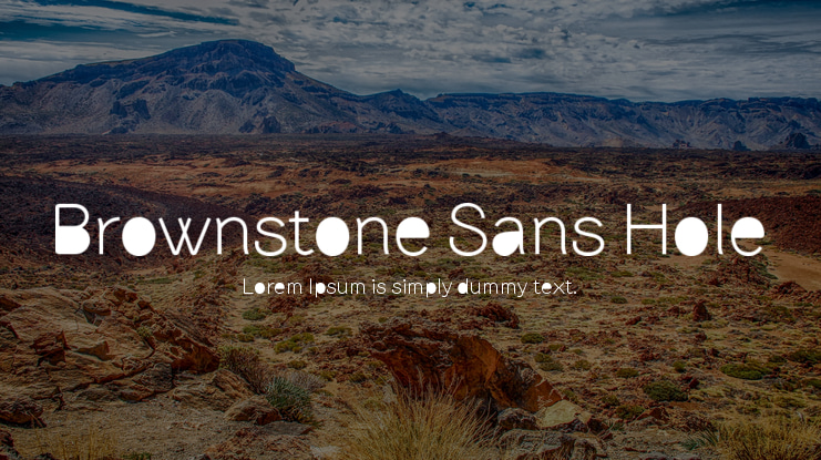 Brownstone Sans Hole Font Family