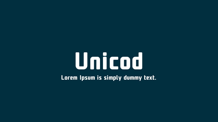 Unicod Font Family