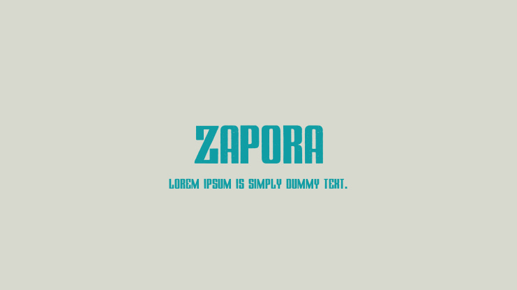 ZAPORA Font
