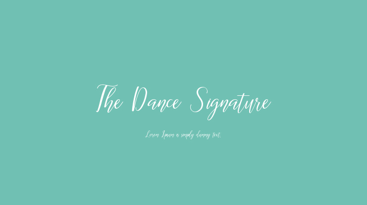 The Dance Signature Font