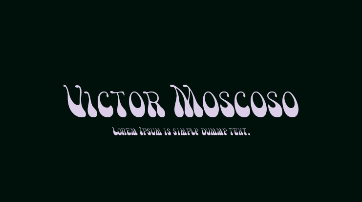 Victor Moscoso Font Family