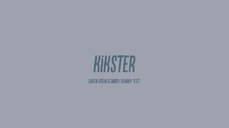 Kikster Font Family