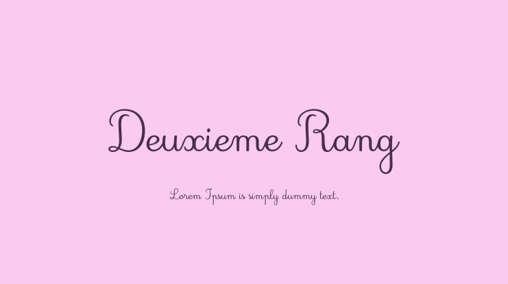 Deuxieme Rang Font Family