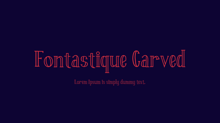 Fontastique Carved Font