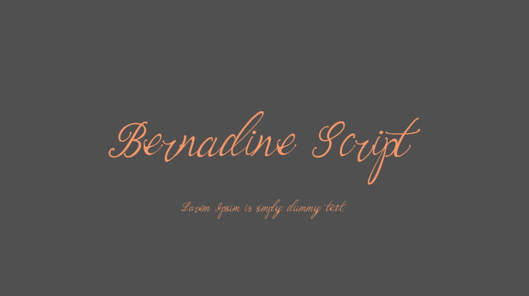 Bernadine Script Font Family