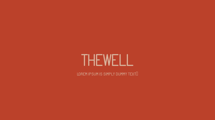 THEWELL Font