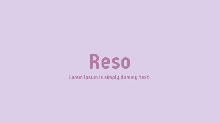 Reso Font Family