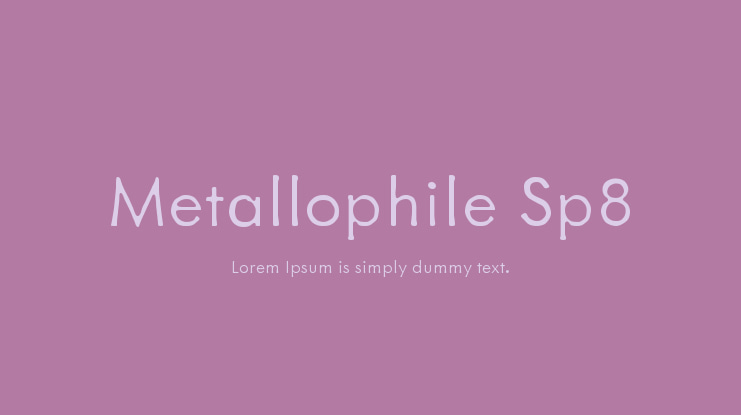 Metallophile Sp8 Font Family