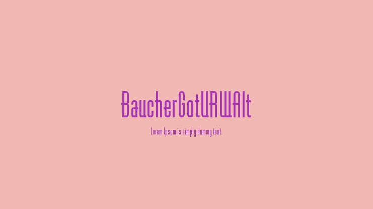 BaucherGotURWAlt Font Family