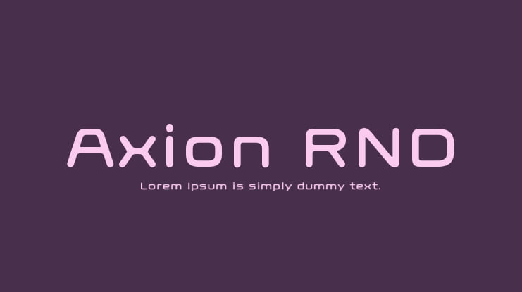 Axion RND Font