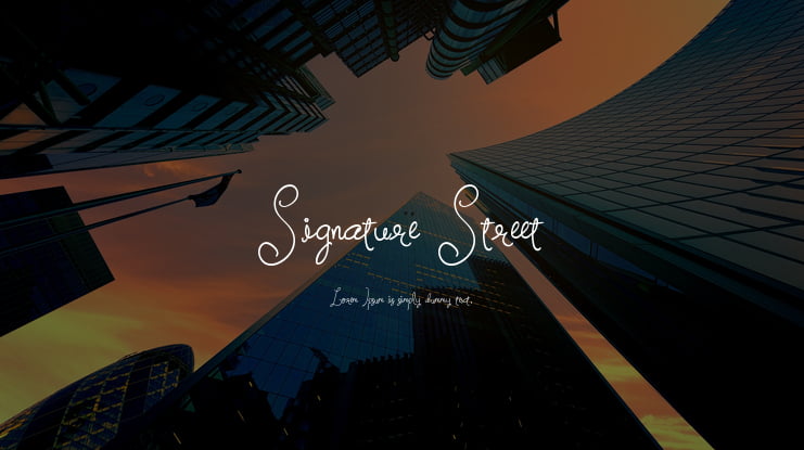 Signature Street Font