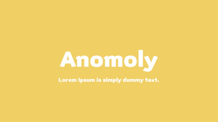 Anomoly Font Family