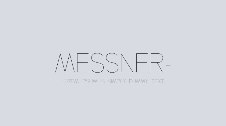 Messner- Font