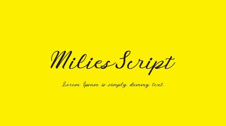 MiliesScript Font