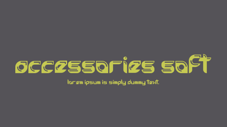 Accessories Soft Font