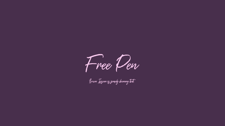 Free Pen Font