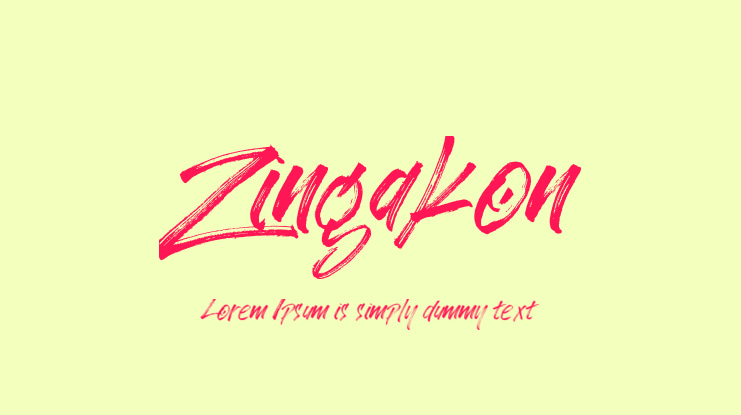 Zingakon Font