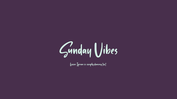 Sunday Vibes Font